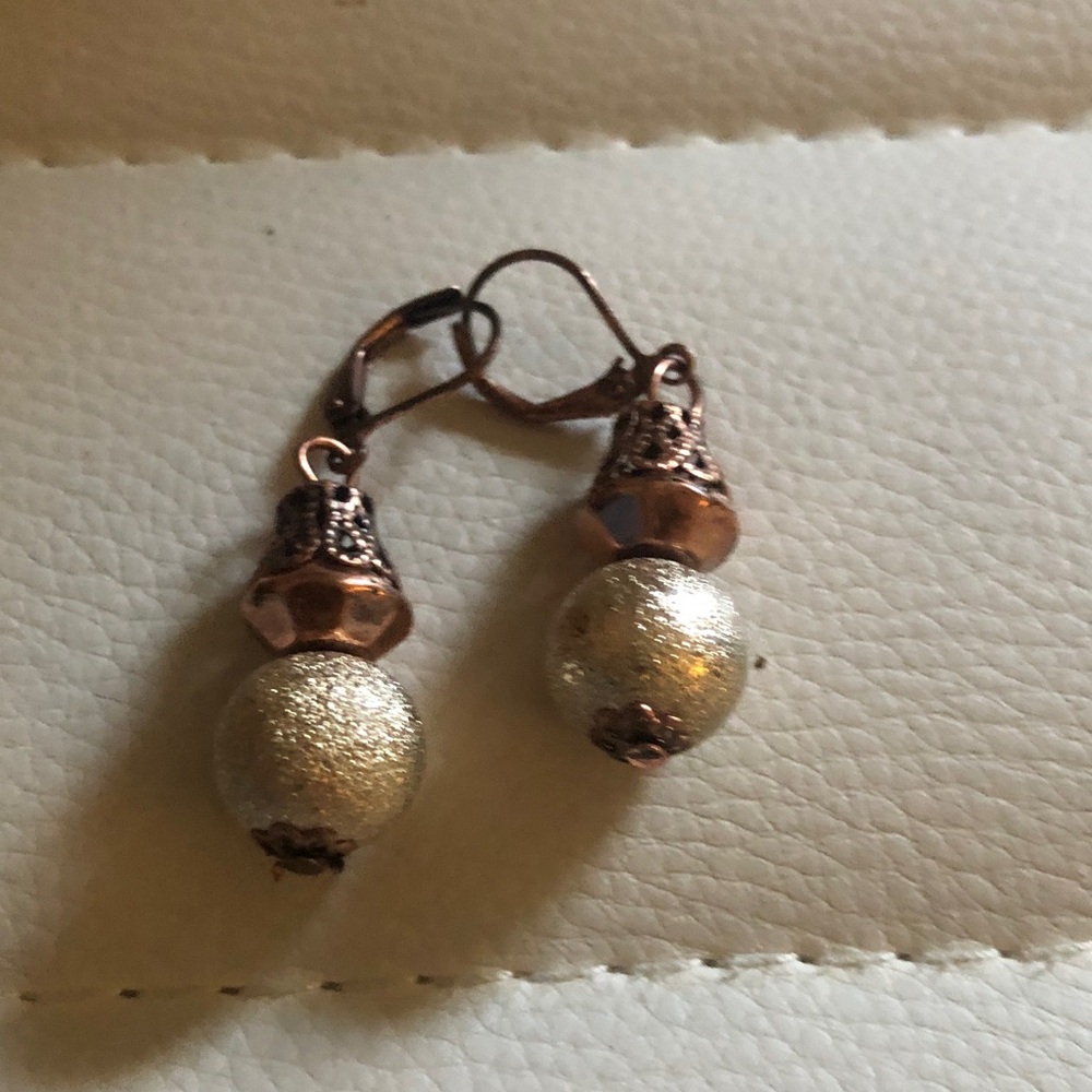 NWOT Elegant Gold and Copper Earrings